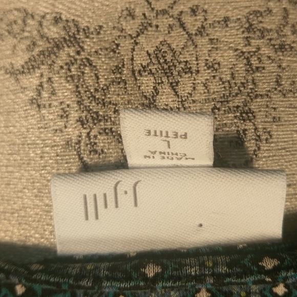 J.  Jill pleplum patterned long sleeve top - Picture 4 of 4